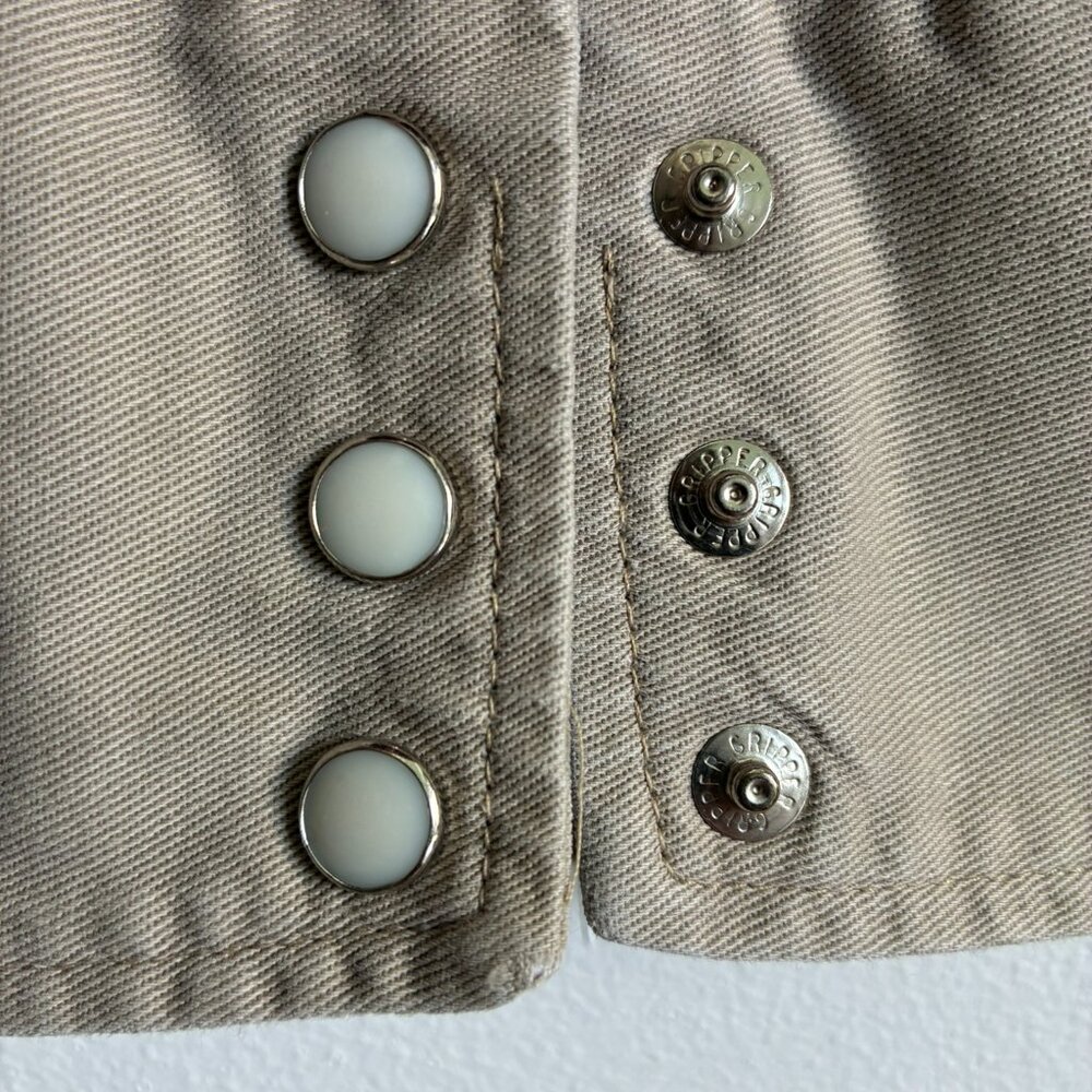 Beige Western Button-down Shirt - image 5